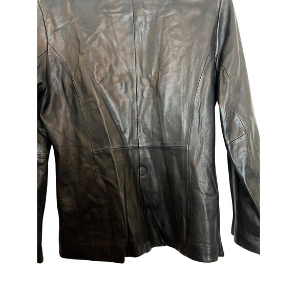 Wilsons Leather Pelle Studio Black Genuine Leather Jacket M - Picture 8 of 9